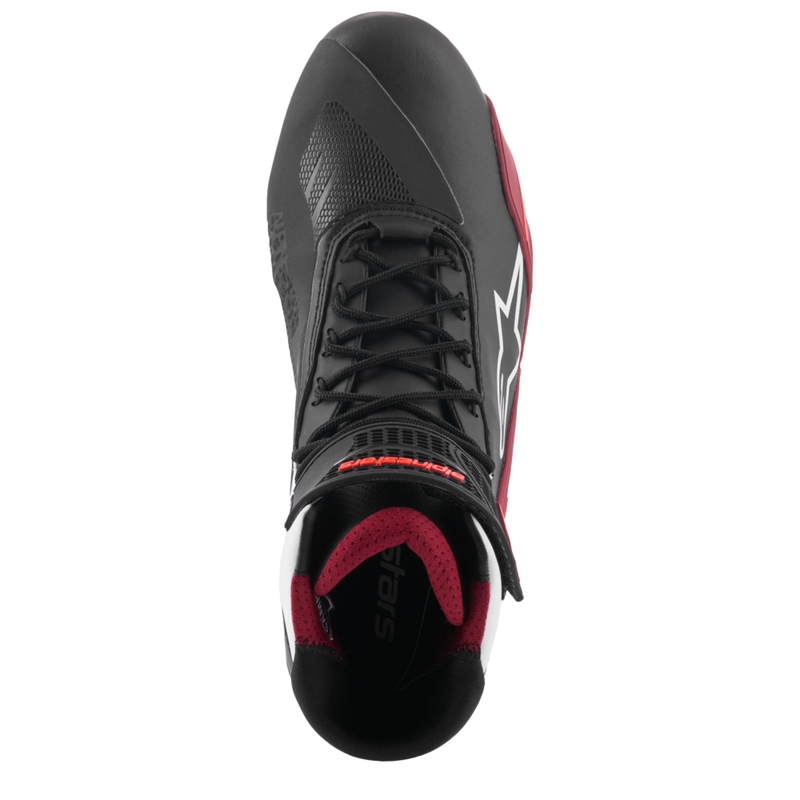 Alpinestars Faster-4 must-valge-tumepunased mootorratta saapad