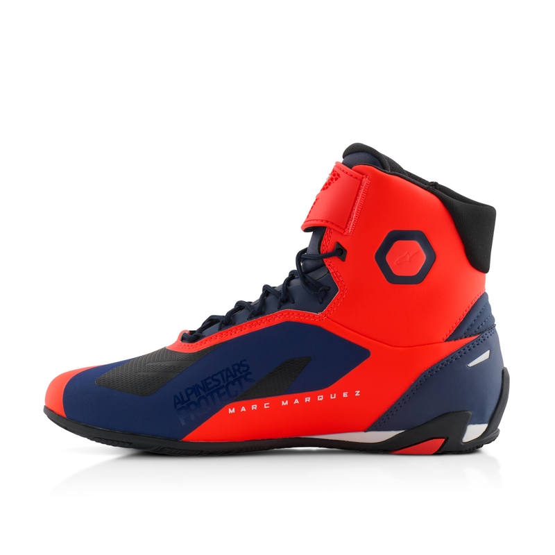 Alpinestars Faster-4 collection MM93 fluo punane-sinine-valge mootorratta saapad