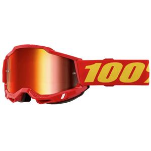 Laste motokrossiprillid 100% ACCURI 2 punased punase peegliga plexiga