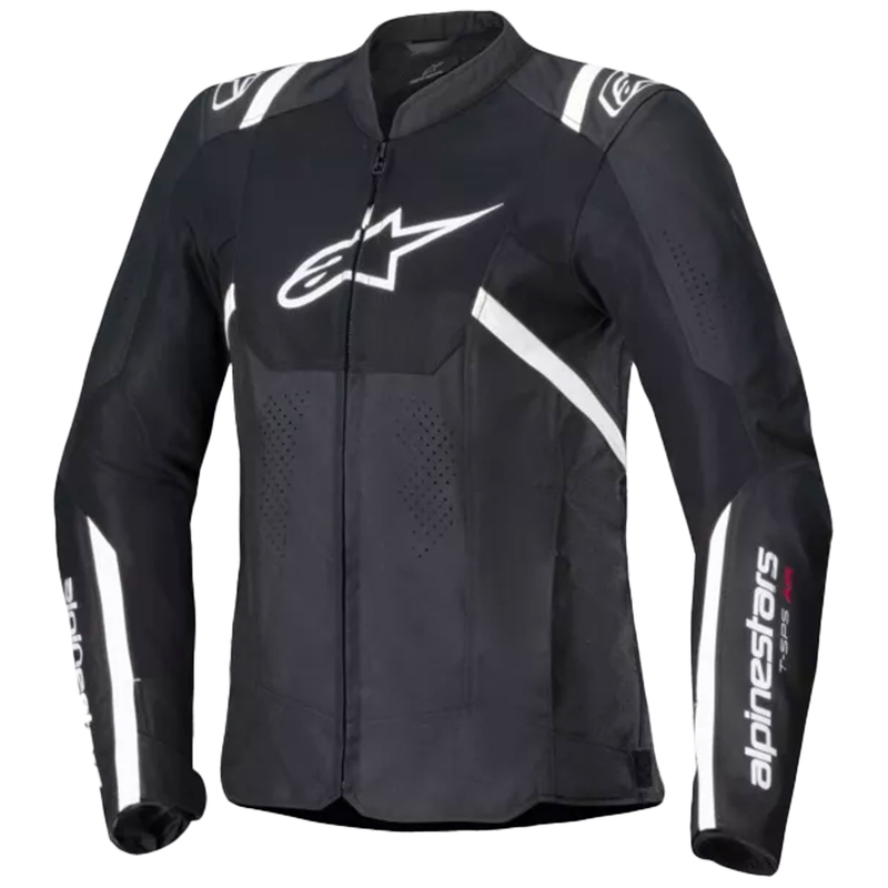 Alpinestars naiste Stella T-SPS Air V2 must-valge mootorratta jakk