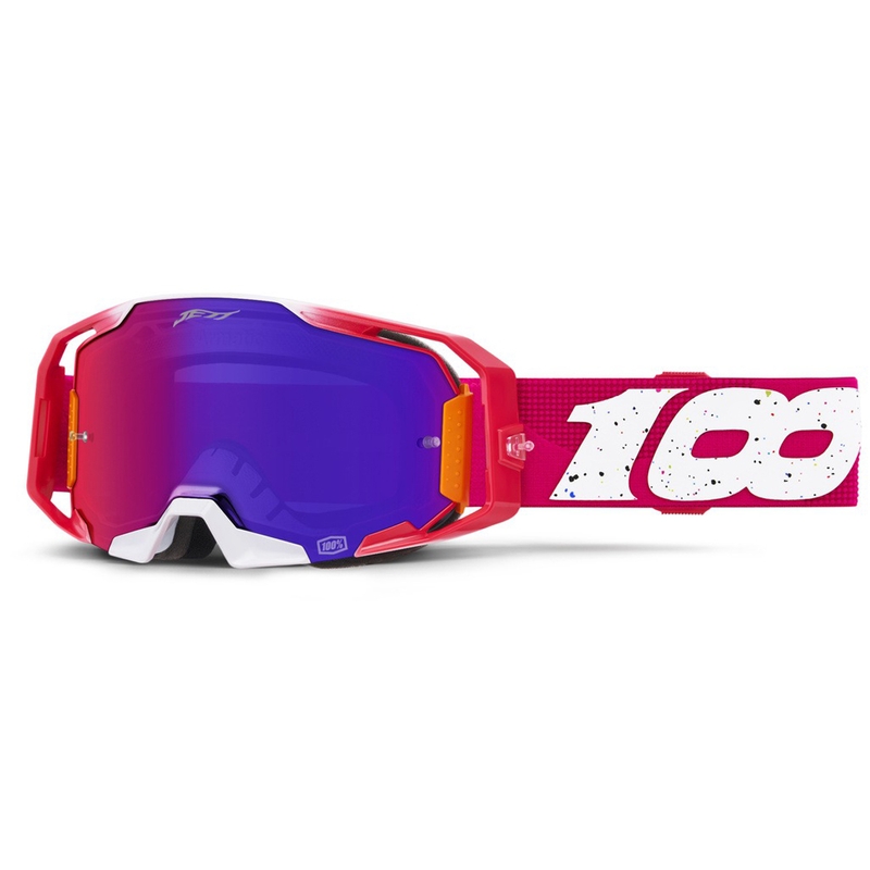 Motokrossiprillide komplekt 100% Armatic Jett Lawrence LE roosa-sinine