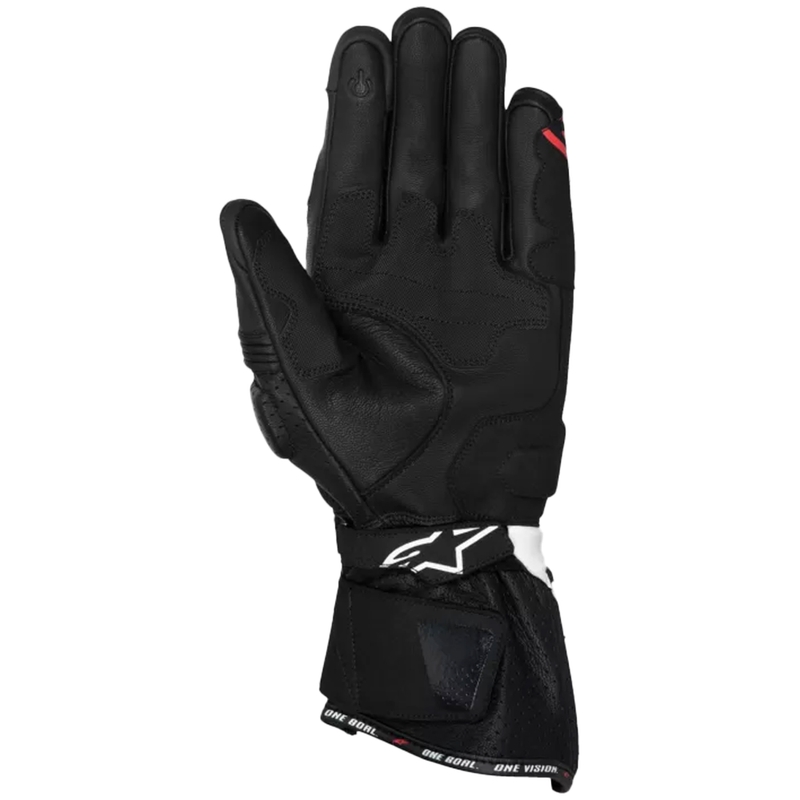 Alpinestars SP-3 must-valge-fluo punane mootorratta kindad