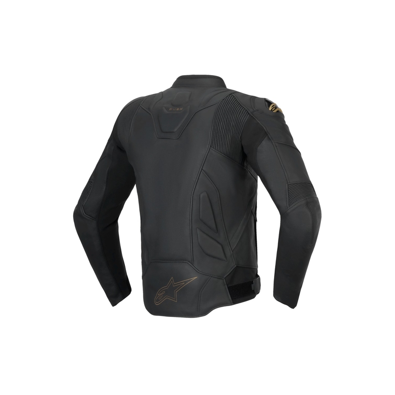 Alpinestars Dusk must ja kuldne nahast mootorratta jakk