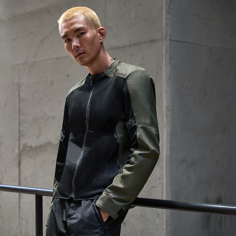 Alpinestars C-1 Air must ja khaki värvi mootorrattajope