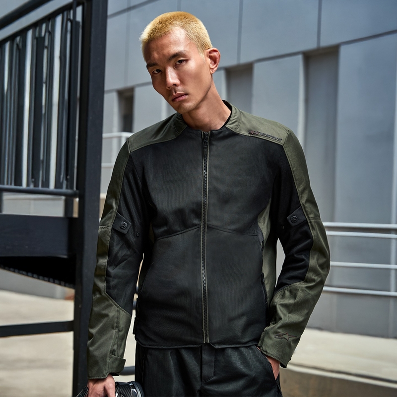 Alpinestars C-1 Air must ja khaki värvi mootorrattajope