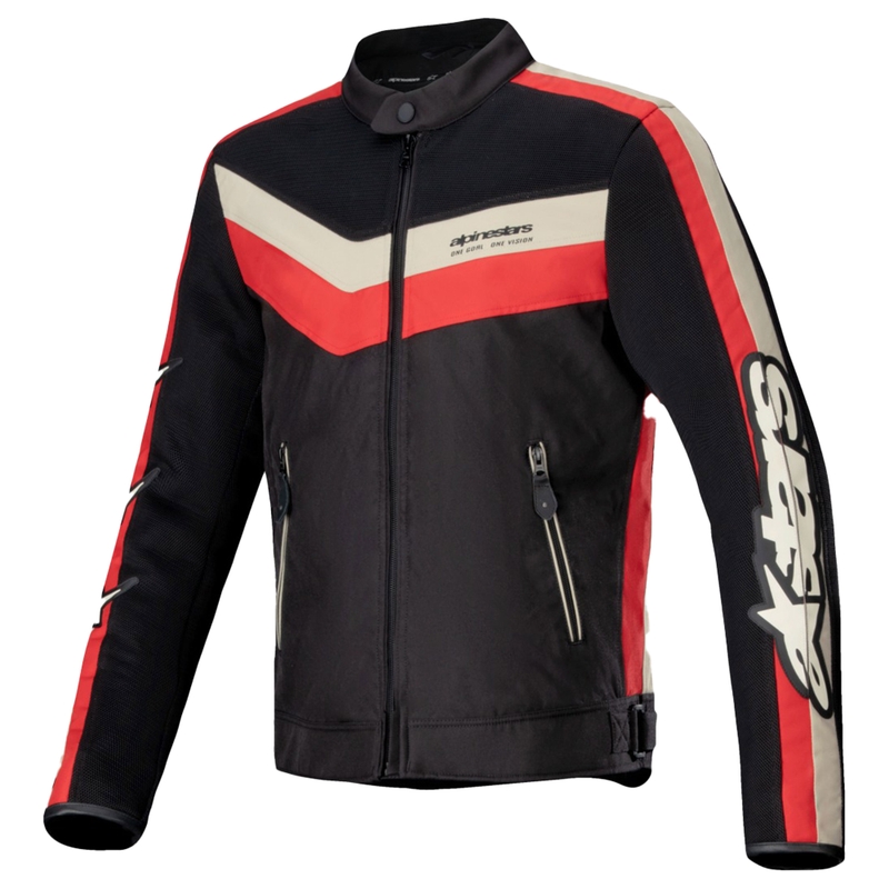 Alpinestars T-Dyno Air must-punane-beež mootorratta jakk