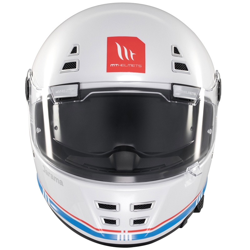MT Jarama SV integreeritud mootorratta kiiver läikiv valge