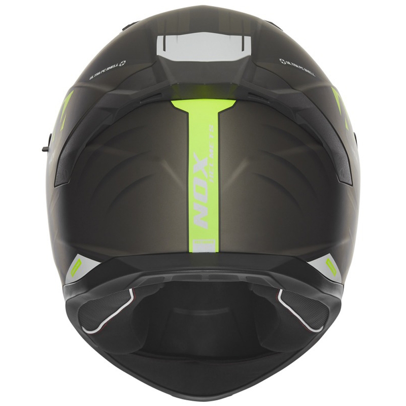 Integreeritud mootorratta kiiver NOX N401 Crower matt must-fluo kollane