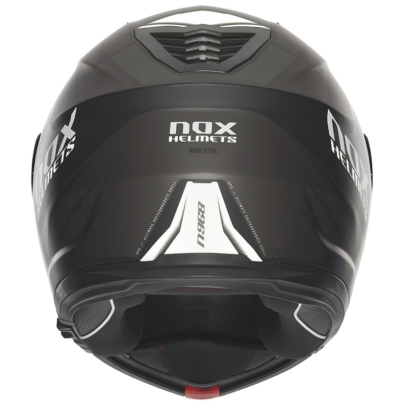 Ülesklapitav mootorrattakiiver NOX N968 Ultra matt must-valge