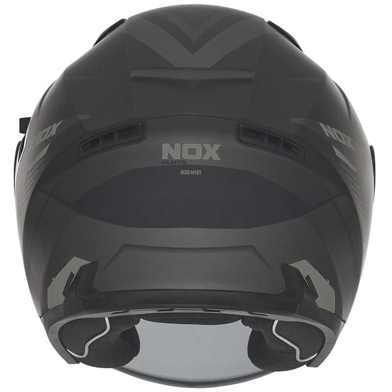 Avatud mootorratta kiiver NOX N130 Myst matt must-hõbedane