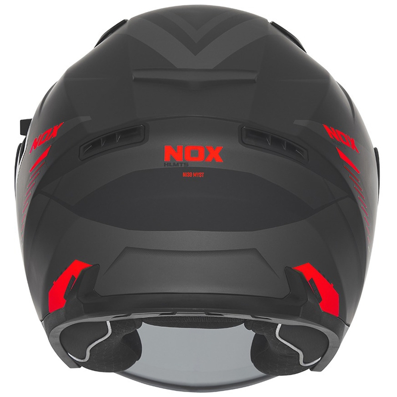 Avatud mootorratta kiiver NOX N130 Myst matt must-punane