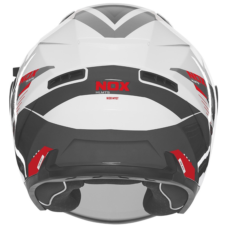 Avatud mootorratta kiiver NOX N130 Myst valge-must-punane