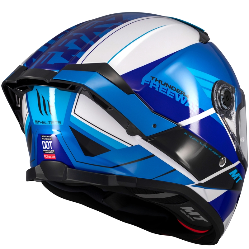 MT Thunder 4 SV Freeway integreeritud mootorratta kiiver sinihall-must