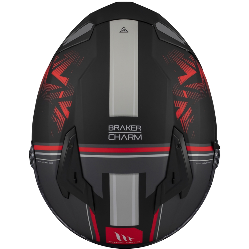 MT Braker SV Charm integreeritud mootorratta kiiver matt must-punane