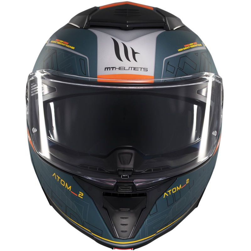 MT Atom 2 SV Destiny flip-up mootorratta kiiver matt roheline-must