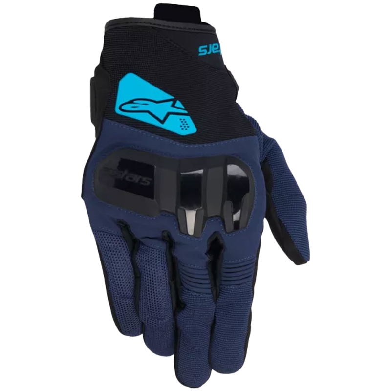 Alpinestars Chrome V2 must-sinine-helesinine mootorratta kindad