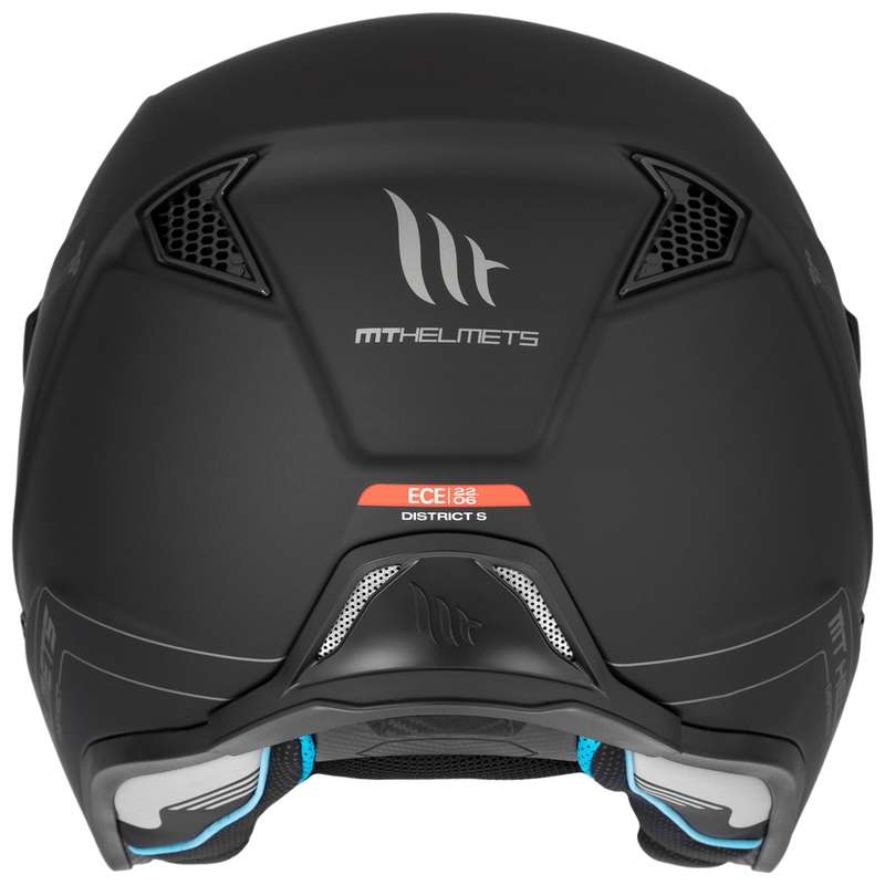 MT District SV Solid Open Trial mootorratta kiiver matt must