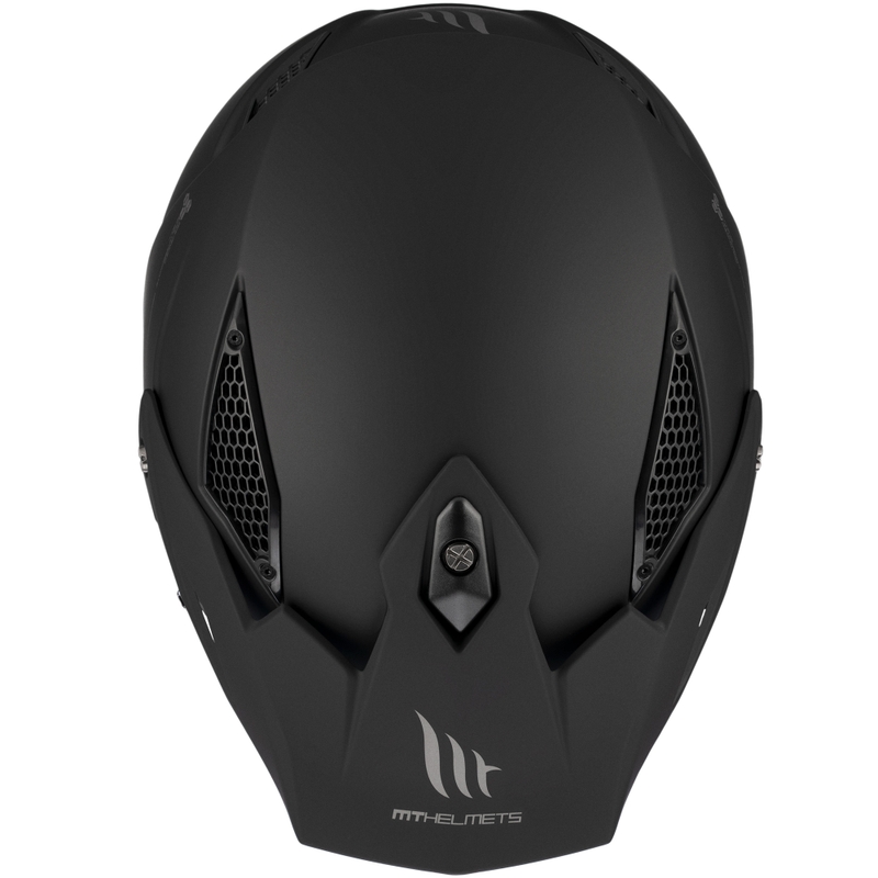 MT District SV Solid Open Trial mootorratta kiiver matt must