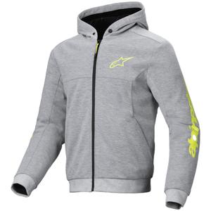 Alpinestars Chrome V2 Sport Hall ja kollane mootorratta kapuuts
