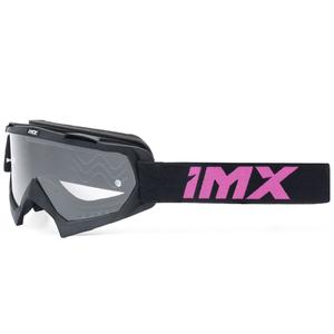 Motokrossi prillid iMX Mud must ja roosa läbipaistva pleksiga