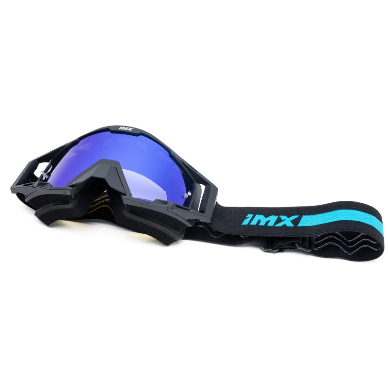 Motokrossiprillid iMX Sand must-sinine sinise iriidiumpleksiga