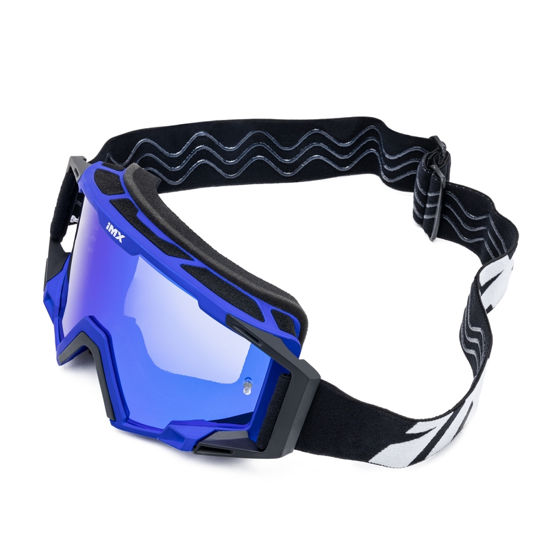 Motokrossiprillid iMX Sand must-sinine iridium plexiga