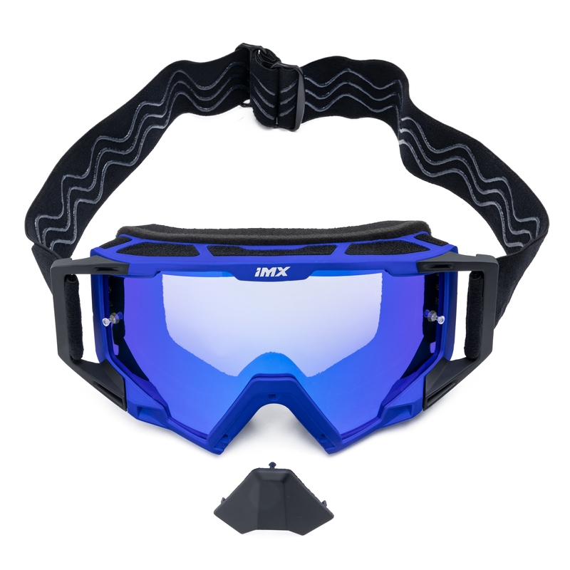 Motokrossiprillid iMX Sand must-sinine iridium plexiga