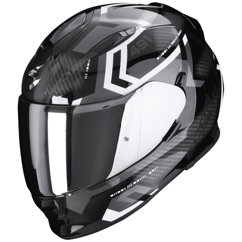 Integreeritud kiiver SCORPION EXO-491 SPIN must-valge allahindlus