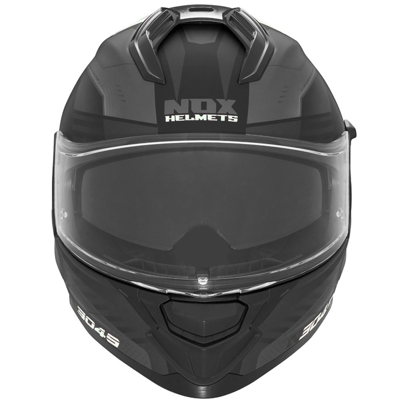 Integreeritud mootorratta kiiver NOX N304S CARVER matt must ja valge