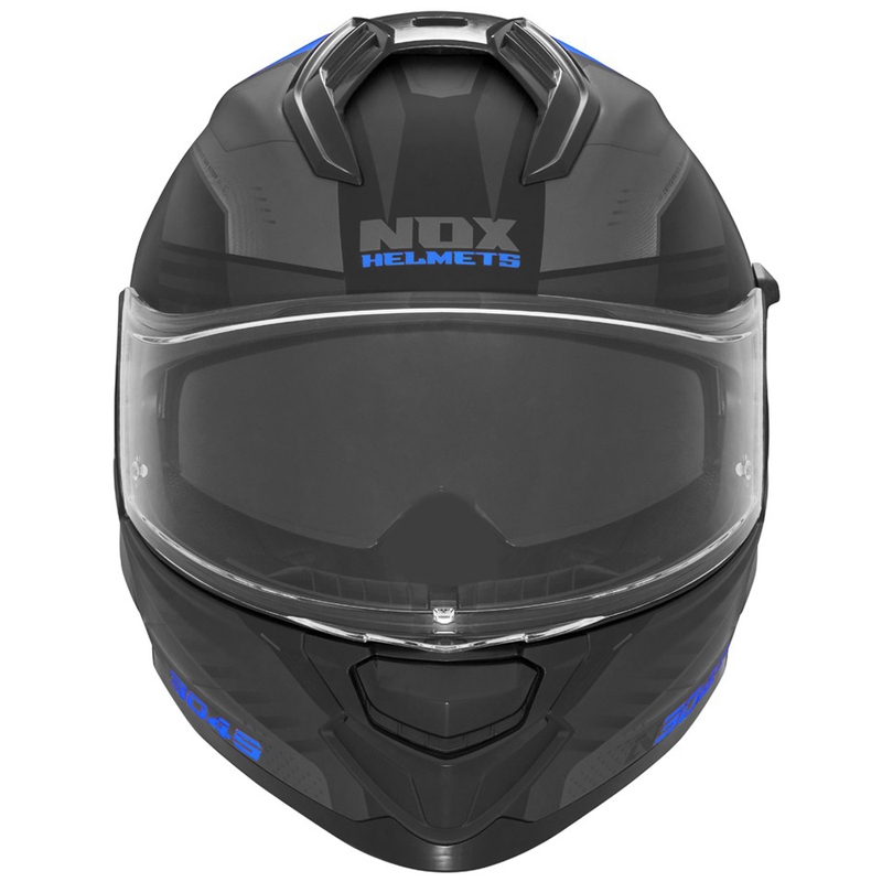 Integreeritud mootorratta kiiver NOX N304S CARVER matt must-sinine