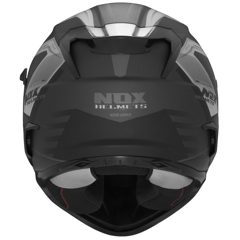 Integreeritud mootorratta kiiver NOX N304S CARVER matt must-titaanist