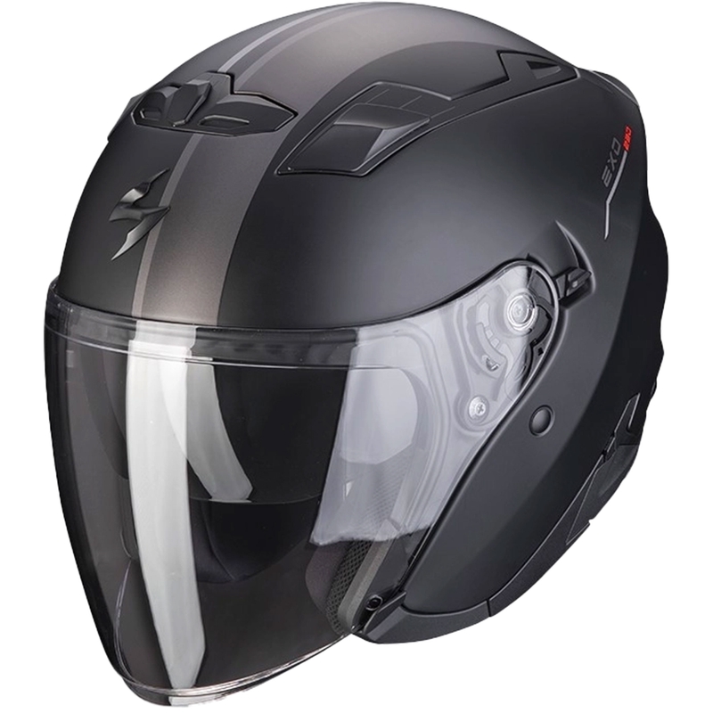 Avatud kiiver Scorpion EXO-230 SR matt must-hõbedane-punane