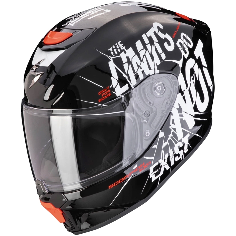 Laste mootorratta kiiver Scorpion EXO-JNR AIR BOUM must-valge