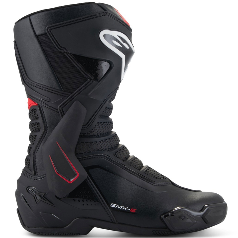 Alpinestars SMX-6 3 mustad ja punased mootorratta saapad