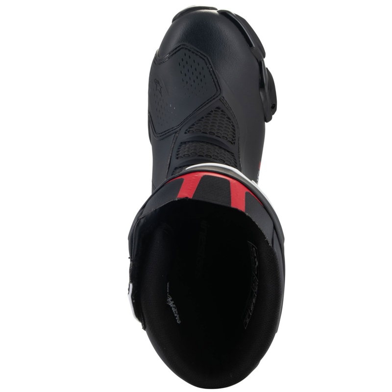 Alpinestars SMX-6 3 mustad ja punased mootorratta saapad