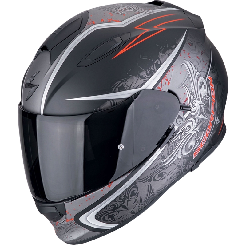 Integreeritud mootorratta kiiver Scorpion EXO-491 RUN matt must-punane