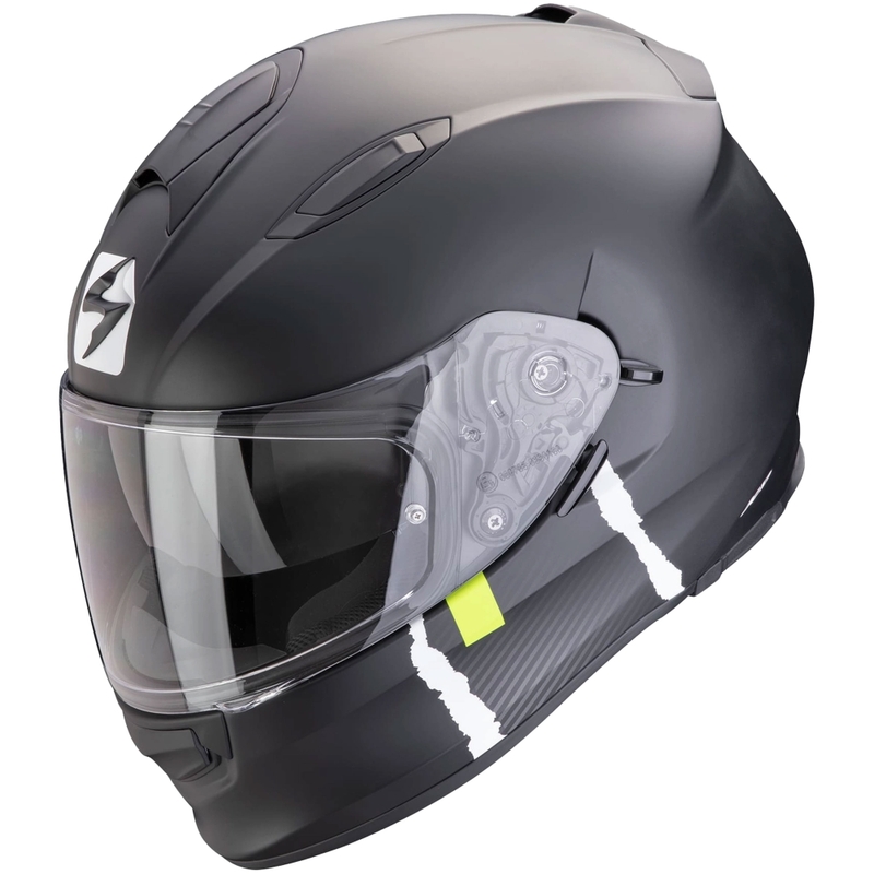Integreeritud mootorratta kiiver Scorpion EXO-491 CODE matt must-hõbedane allahindlus