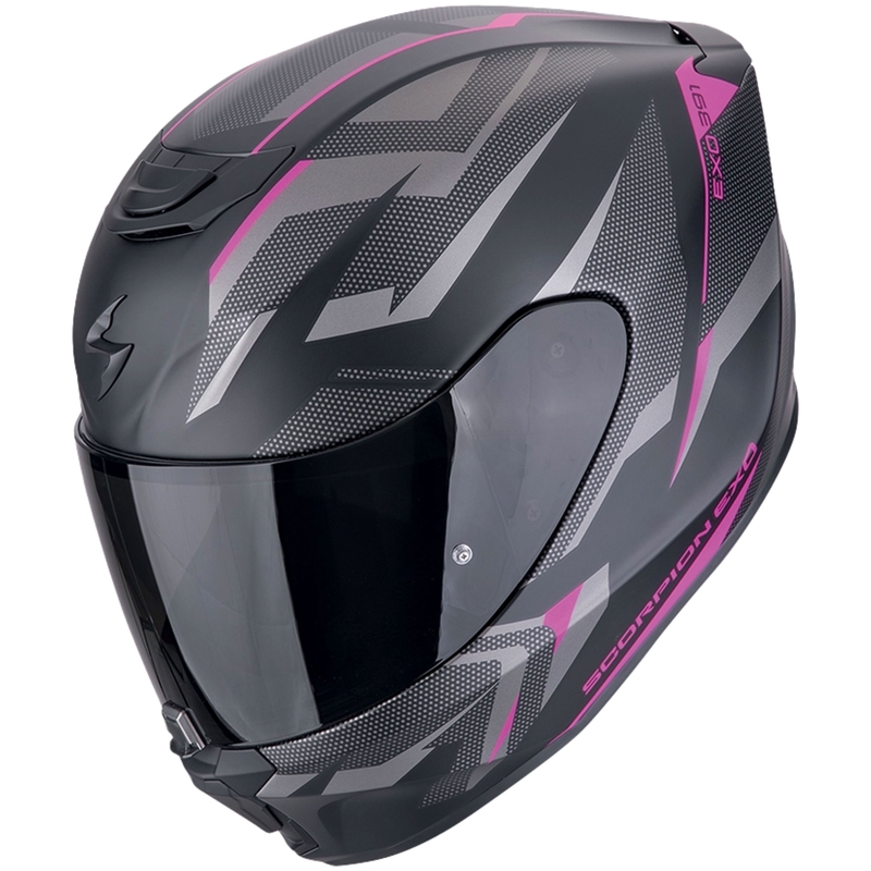 Integreeritud mootorratta kiiver Scorpion EXO-391 AAXO matt must-roosa