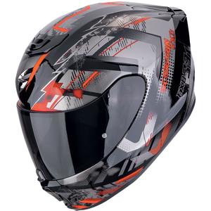 Integreeritud mootorratta kiiver Scorpion EXO-391 CLUTTER must-punane