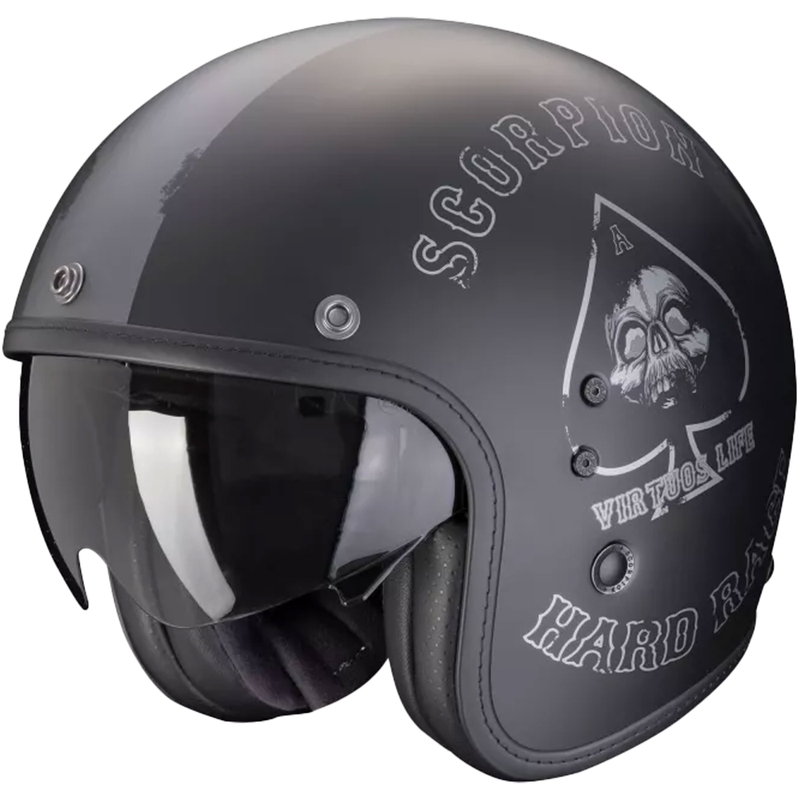 Avatud mootorratta kiiver Scorpion Belfast Evo Spade Matte Black-Silver
