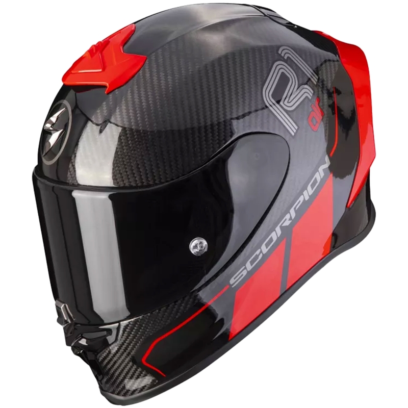 Integraalne kiiver Scorpion EXO-R1 EVO Carbon Air Corpus II must-punane