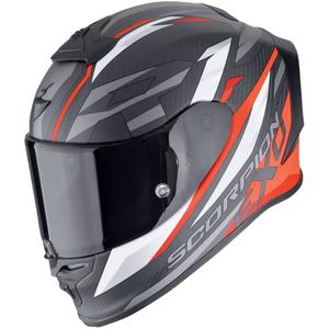 Integreeritud mootorratta kiiver Scorpion EXO-R1 EVO CARBON AIR RUNNER matt must-punane