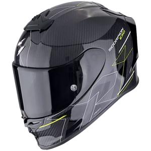 Integreeritud mootorratta kiiver Scorpion EXO-R1 EVO CARBON AIR CYNERGY must-fluo kollane