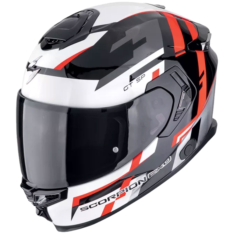 Integreeritud mootorratta kiiver Scorpion EXO-GT SP AIR TORNADO must-punane