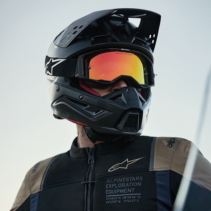 Alpinestars ST-2 Air tumesinine-tume khaki-must mootorrattajope