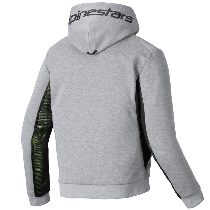 Alpinestars Chrome Air Sport Hall-must-tume khaki mootorratta kapuutsiga