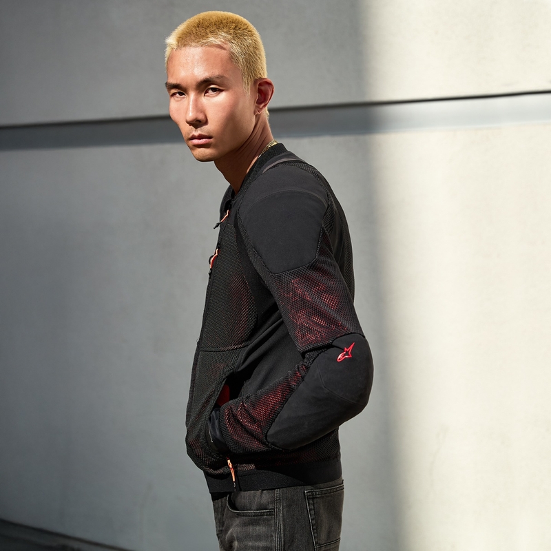 Alpinestars TROOP-AIR PRO must-fluo punane mootorratta jope