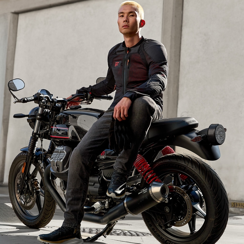 Alpinestars TROOP-AIR PRO must-fluo punane mootorratta jope