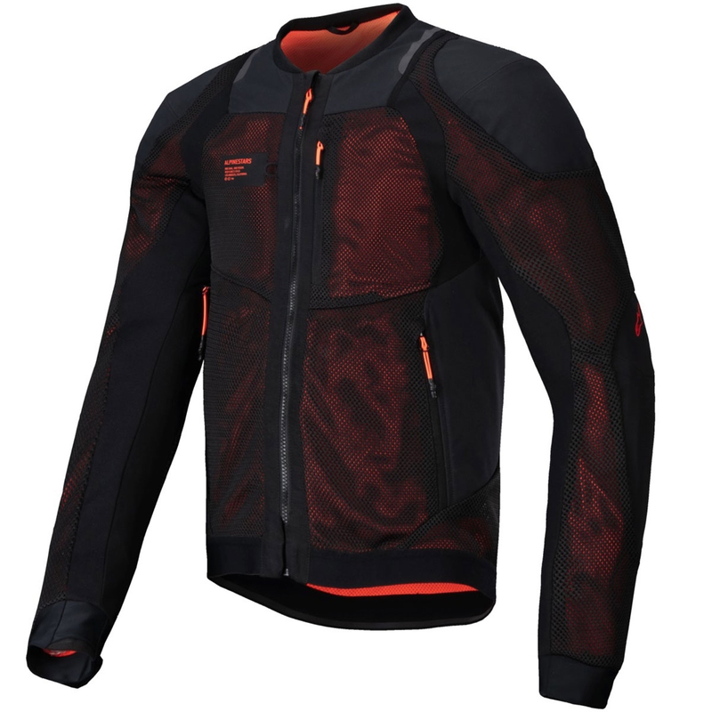 Alpinestars TROOP-AIR PRO must-fluo punane mootorratta jope