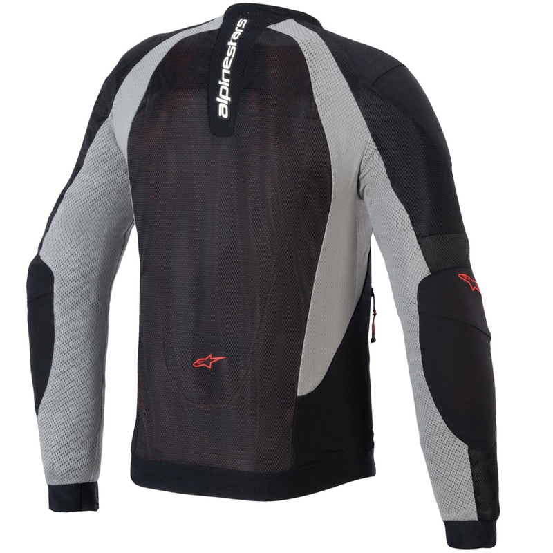 Alpinestars TROOP-AIR must-hall-punane mootorratta jakk
